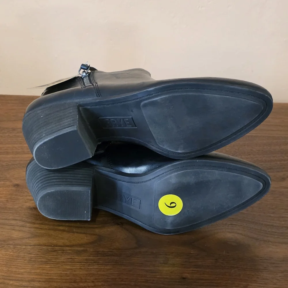 NWT Frye Judith Double Zip Leather Boot Bootie Size 9 - Picture 3 of 9